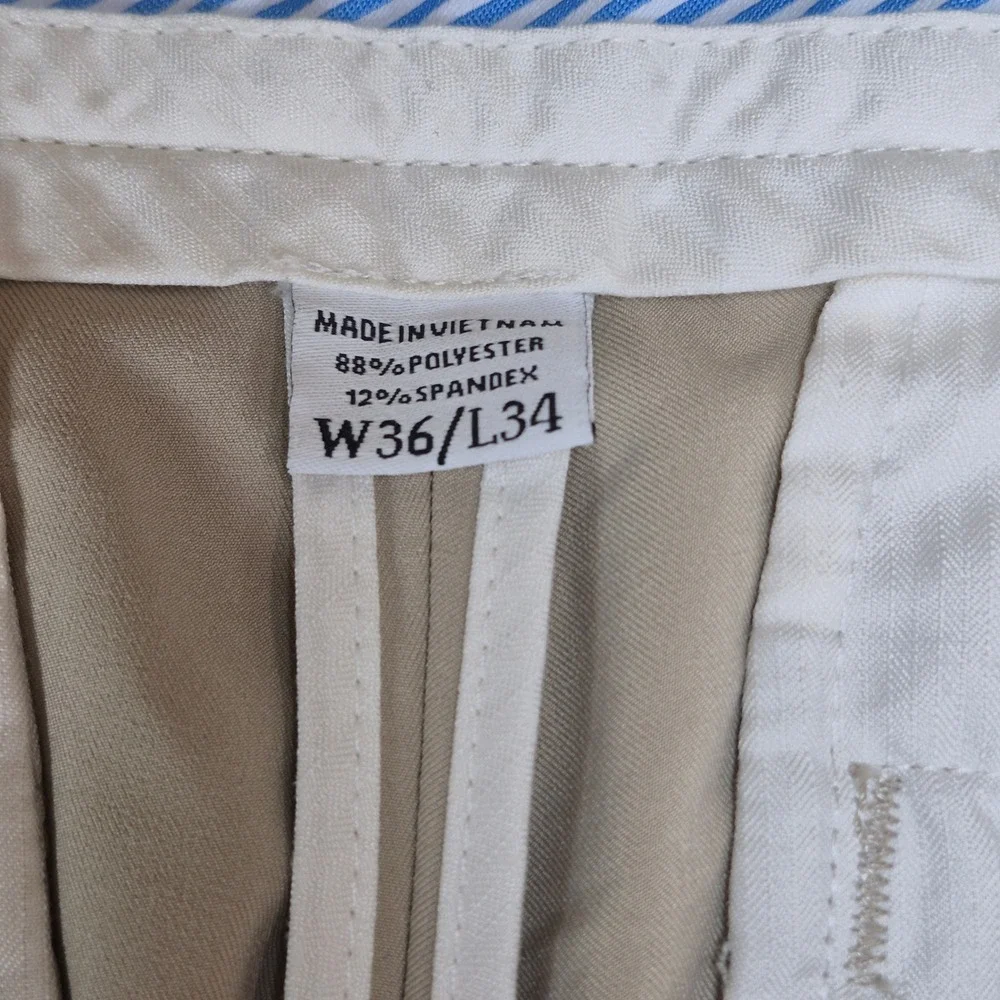 FootJoy Golf Pants‎ Mens 36x34 Tan Flat Front Performance Stretch Athletic
